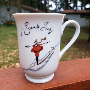 (1) Pottery Barn 'Santa Baby' Mug - Santa Baby Boat Santa (DISCONTINUED)